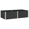 vidaXL Letto rialzato da giardino Nero 200 x 100 x 54 cm alluminio