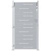 vidaXL Cancello da giardino Argento 85 x 196 cm Acciaio inossidabile