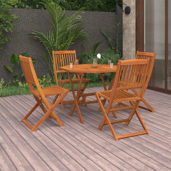 vidaXL Set da Pranzo da Giardino 5 pz in Legno Massello di Acacia