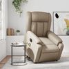 vidaXL Poltrona Alzapersona Massaggio Elettrica Cappuccino Similpelle