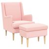 vidaXL Poltrona con Ottomano 2 pz Rosa Boucl&eacute;