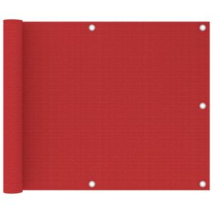 vidaXL Schermo Frangivista per Balcone Rosso 75x500 cm in HDPE