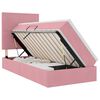 vidaXL Letto con contenitore e materasso Rosa 90 x 200 cm Velluto