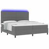 vidaXL Letto a Sorgente LED Grigio chiaro e bianco 200 x 200 cm