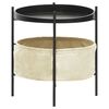 vidaXL Tavolino Laterale con Cestino 40x40x45,5 cm Crema