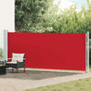 vidaXL Tenda Laterale Retrattile per Patio 600x160 cm Rossa