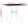 vidaXL Tavolo da Giardino Antracite 80x80x72,5 cm Rete d'Acciaio