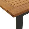 vidaXL Set da Pranzo per Giardino 7 pcs Nero Legno di Acacia Massello