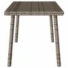 vidaXL Tavolino da Giardino Rettangolare Grigio 80x40x37 cm Polyrattan