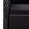 vidaXL Set da Pranzo da Giardino 7 pz Nero con Cuscini in Polyrattan