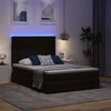 vidaXL Letto con contenitore e LED con led Nero 140 x 190 cm Velluto