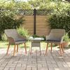 vidaXL Sedia da Giardino 2 pcs Nero 62,5 x 55 x 82 cm polyrattan