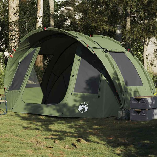 vidaXL Tenda da Pesca per 2 Persone Verde Oliva Impermeabile