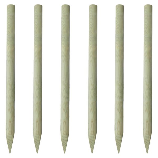 vidaXL Pannelli di Recinzione per Prato 6 pz in Legno 150 cm