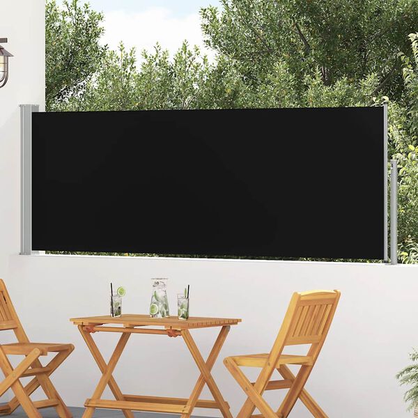 vidaXL Tenda Laterale Retrattile per Patio 100x300 cm Nera