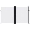 vidaXL Tenda da Sole Laterale Retrattile Bianco 200x600 cm