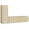 vidaXL Set di Mobili Porta TV 3 pz Rovere Sonoma in Legno Multistrato