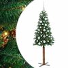 vidaXL Albero di Natale snodato con 150 LED con supporto Verde 150 cm