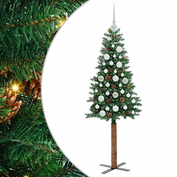 vidaXL Albero di Natale snodato con 150 LED con supporto Verde 150 cm