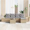 vidaXL Set Divano da Giardino 5 pcs Beige e Grigio Chiaro polyrattan