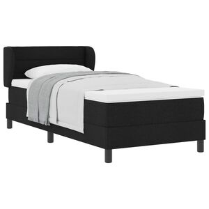 vidaXL Letto a molle con materasso Nero 80 x 200 cm Tessuto