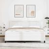vidaXL Letto a molle con materasso Bianco 180 x 200 cm Pelle sintetica