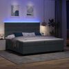 vidaXL Letto a Sorgente LED Grigio scuro 200 x 200 cm Velluto