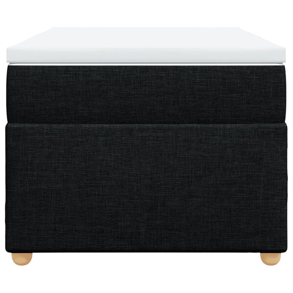 vidaXL Giroletto a Molle con Materasso Nero 80x200 cm inTessuto