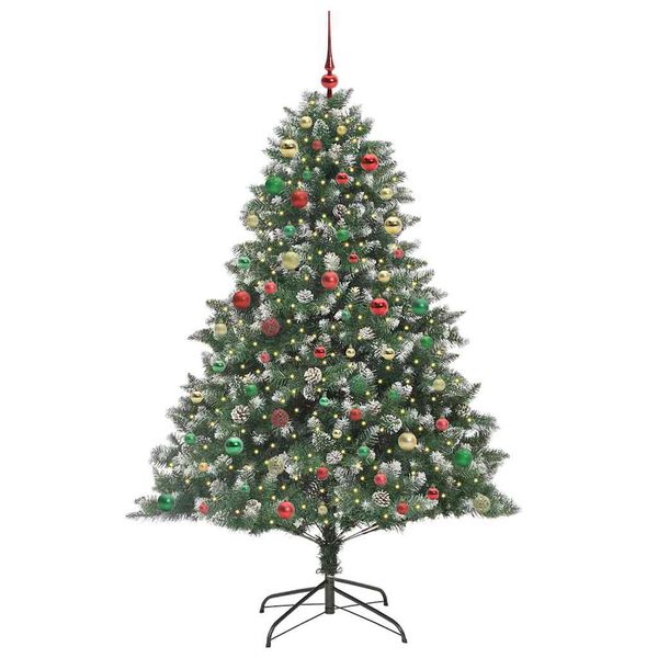 vidaXL Albero di Natale artificiale con 300 LED Verde 240 cm
