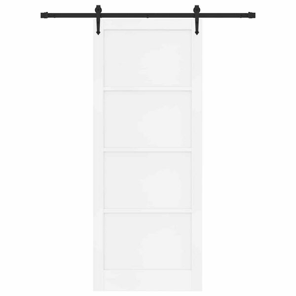 vidaXL Porta scorrevole ORKDAL Bianco 93 x 232 cm Pino massello