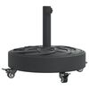 vidaXL Base per Ombrellone con Ruote per Pali &Oslash;38/48 mm 27 kg Rotonda