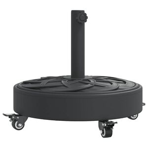 vidaXL Base per Ombrellone con Ruote per Pali &Oslash;38/48 mm 27 kg Rotonda