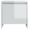 vidaXL Comodino Bianco Lucido 45x34x44,5 cm in Truciolato