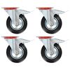 vidaXL Ruote Girevoli con Doppio Freno 4 pz 160 mm