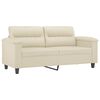 vidaXL Set di Divani 2 pz con Cuscini Crema in Similpelle