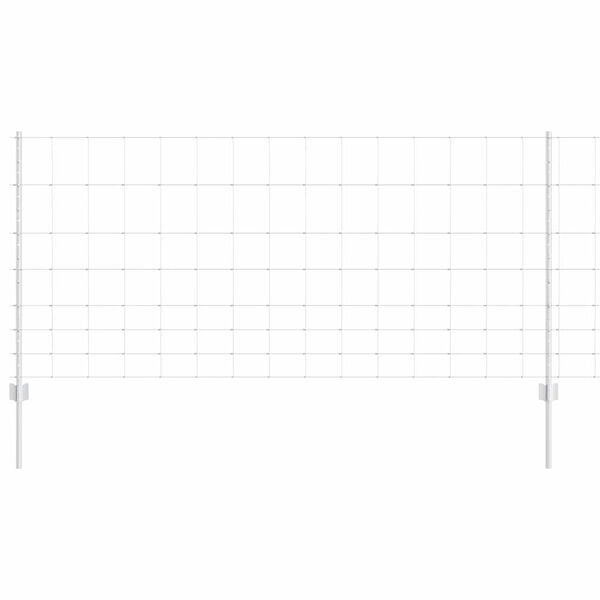 vidaXL Recinzione con Posto Argento 1 x 50 m Acciaio