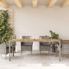 vidaXL Tavolo Giardino Piano Legno Acacia Grigio 190x90x75 Polyrattan