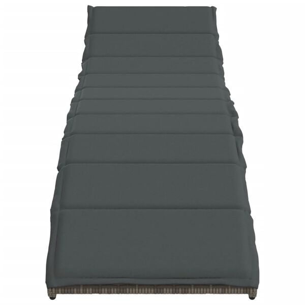 vidaXL Lettini Prendisole 2 pz con Cuscini Grigio in Polyrattan
