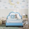 vidaXL Struttura letto bambini con testata Blu 80 x 200 cm PU