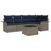 vidaXL Set Divano da Giardino 6 pz Grigio polyrattan