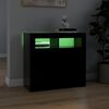 vidaXL Credenza con Luci LED Nera 80x35x75 cm