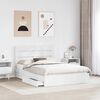 vidaXL Letto con Contenitore Bianco 140 x 200 cm Legno multistrato