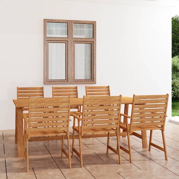 vidaXL Set Pranzo da Giardino 7pz in Legno Massello di Acacia