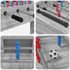 vidaXL Tavolo da Foosball Sonoma grigia 125 x 60,5 x 80 cm