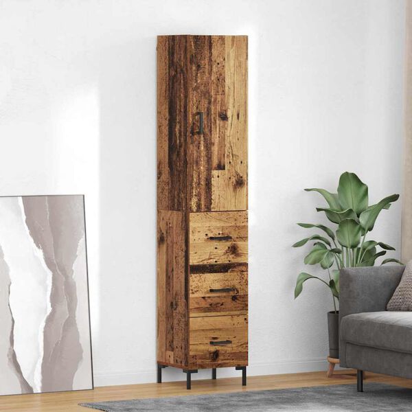 vidaXL Credenza Legno vecchio 69,5 x 34 x 180 cm Legno multistrato