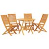 vidaXL Set da Pranzo per Giardino 5 pz Marrone
