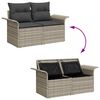 vidaXL Set Divano da Giardino 8 pcs Grigio chiaro Poly Rattan