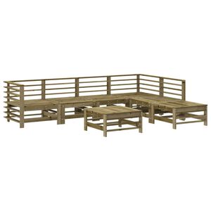 vidaXL Set Salotto da Giardino 7 pz in Legno Impregnato di Pino