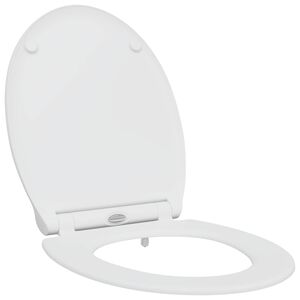 vidaXL Sedile del WC Bianco 45,5 x 37,5 x 3,8 cm Duroplast