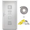 vidaXL Porta Ingresso Bianca 98x208 cm in PVC